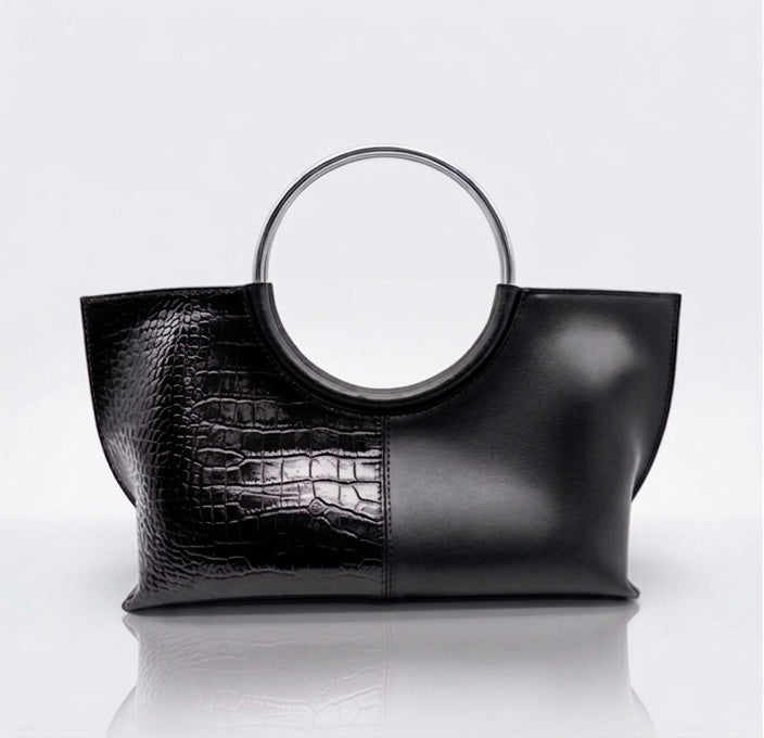 Borsa le Cercle nera/argento